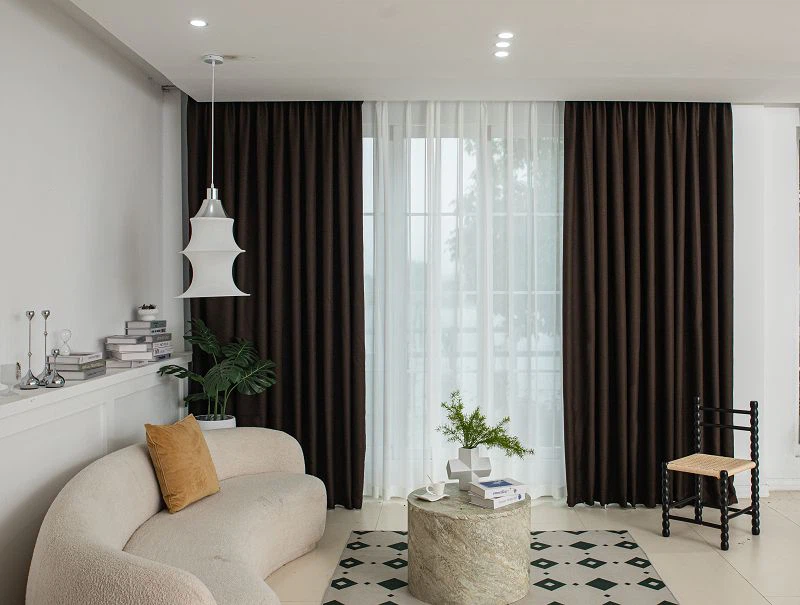 প্লেইন মিলেট লিনেন কার্টেন ফ্যাব্রিক